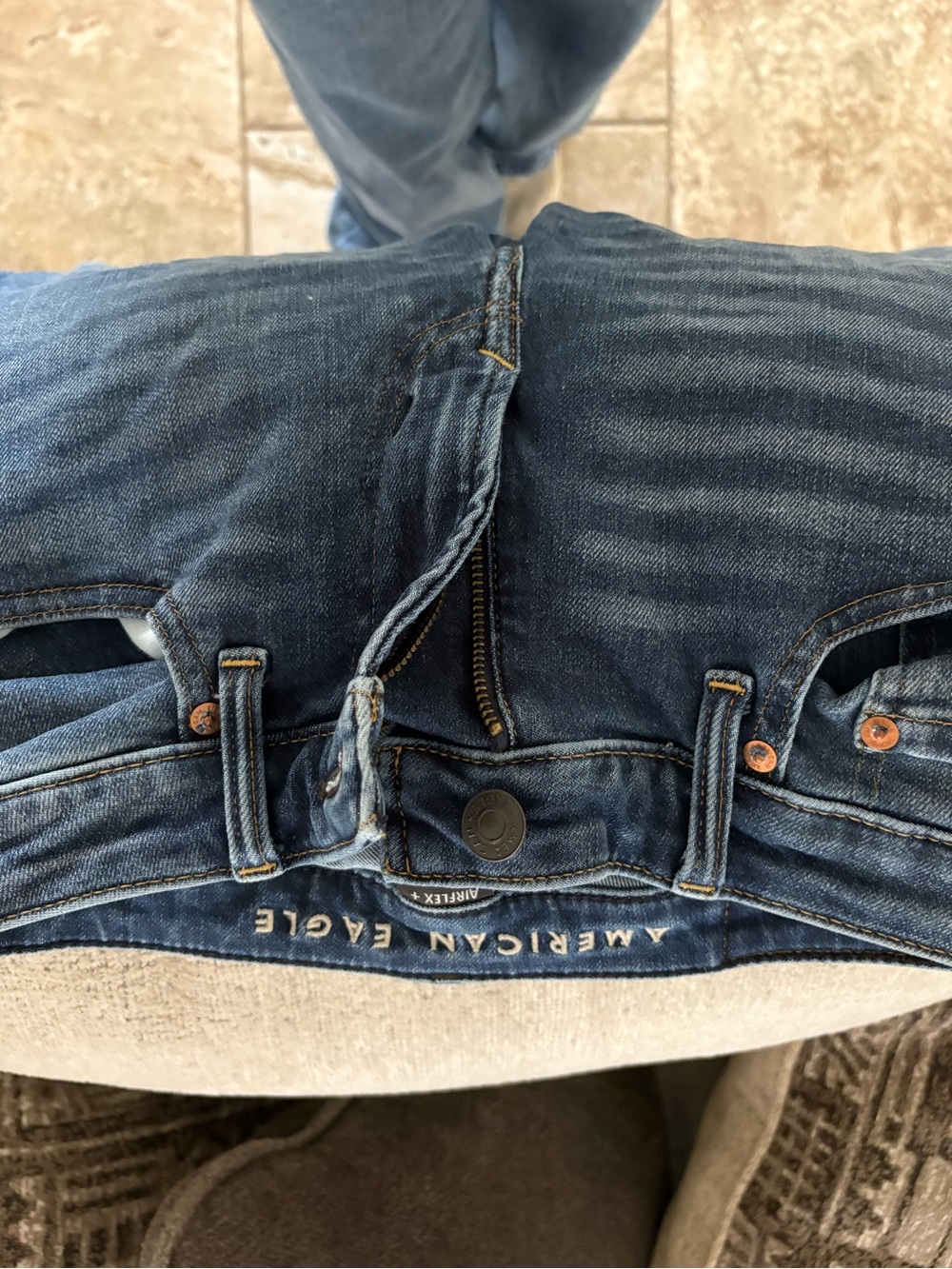 American Eagle Outfitters Men’s Dark Blue Slim Straight Jeans